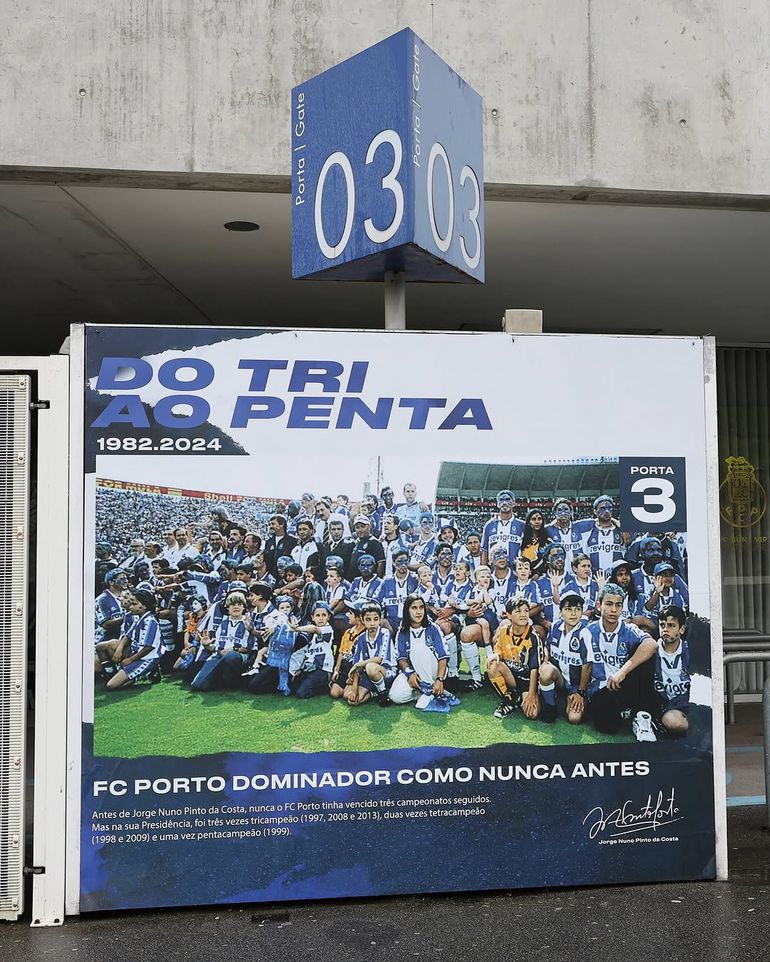 Portas do Estádio do Dragão mudam em homenagem a Pinto da Costa. Foto: FC Porto