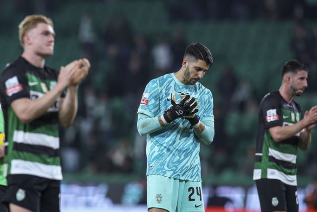 Sporting empatou em casa com o Arouca (foto: EPA/JOSE SENA) GOULAO