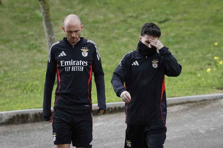 Aursnes e Rafa Silva avançam para o último treino do Benfica antes do Real Madrid - Foto: António Pedro Santos/LUSA