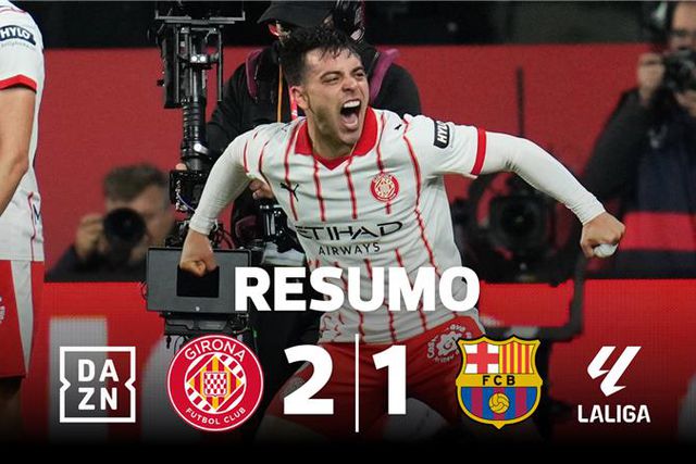 Girona tira a liderança ao Barcelona com reviravolta e uma expulsão (resumo)