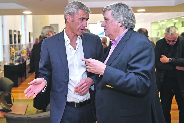 Nuno Laurentino, antigo nadador olímpico, com Laurentino Dias, candidato à presidência do Comité Olímpico de Portugal