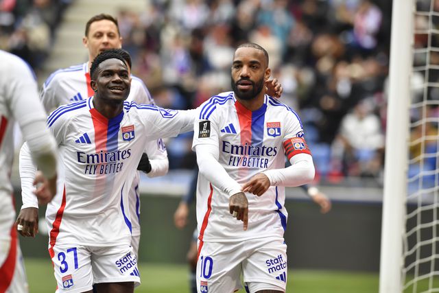 Festejos do Lyon frente ao Le Havre