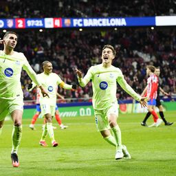 Festejos do Barcelona no Metropolitano