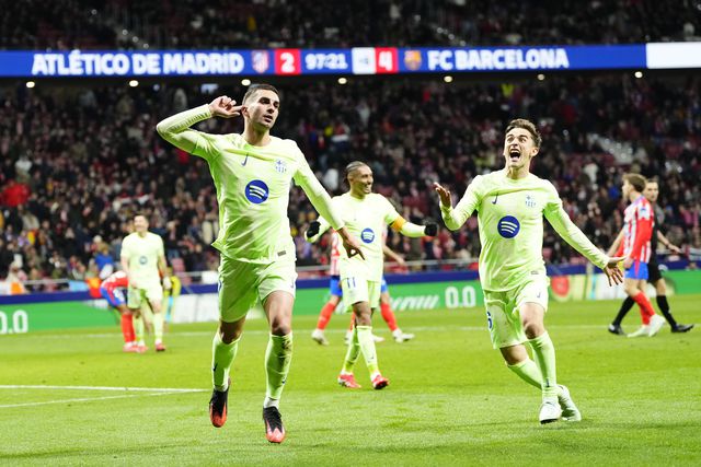 Festejos do Barcelona no Metropolitano