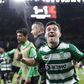 Pedro Gonçalves festeja a qualificação dos leões em Londres, jogo no qual marcou um golo inesquecível, com um remate do meio-campo