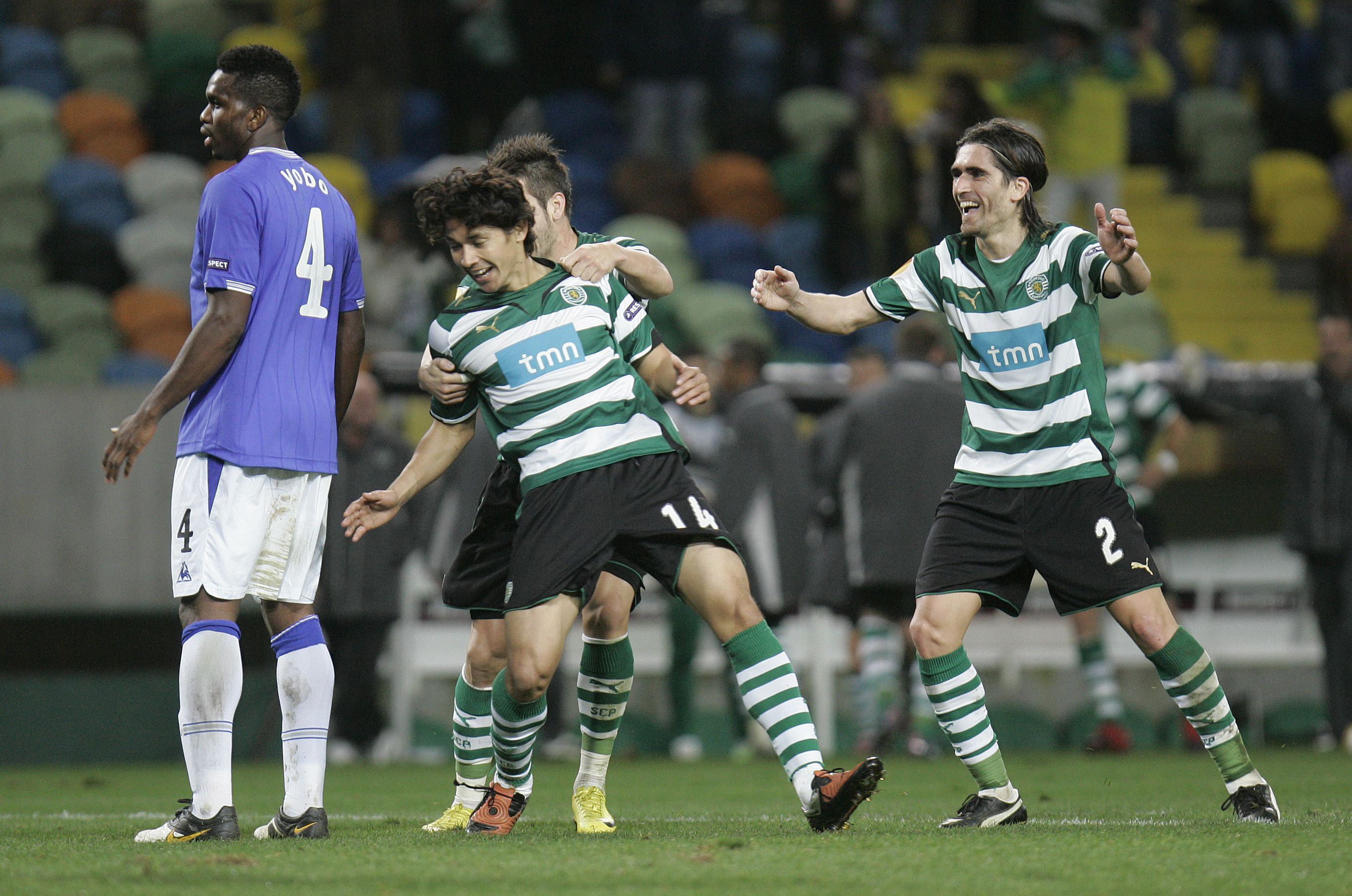Sporting-Everton - 2.ª mão dos 1/16 avos de final da Liga Europa - 25 de fevereiro de 2010 - Os verdes e brancos deram a volta à desvantagem (1-2) da primeira volta, vencendo categoricamente em Alvalade - Foto: A BOLA