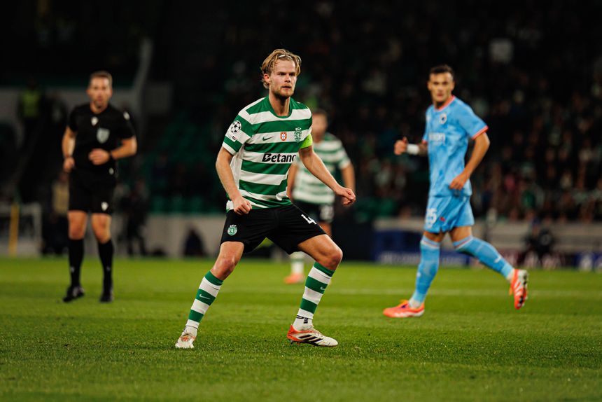 Morten Hjulmand, capitão do Sporting (Foto: Miguel Nunes)