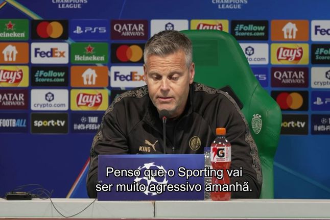 «O Sporting vai ser muito agressivo amanhã»