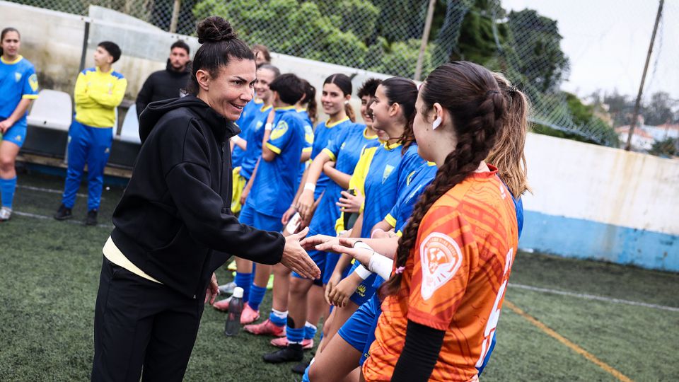 Ana Borges marcou presença no torneio, em Cascais, onde cumprimentos as jogadoras