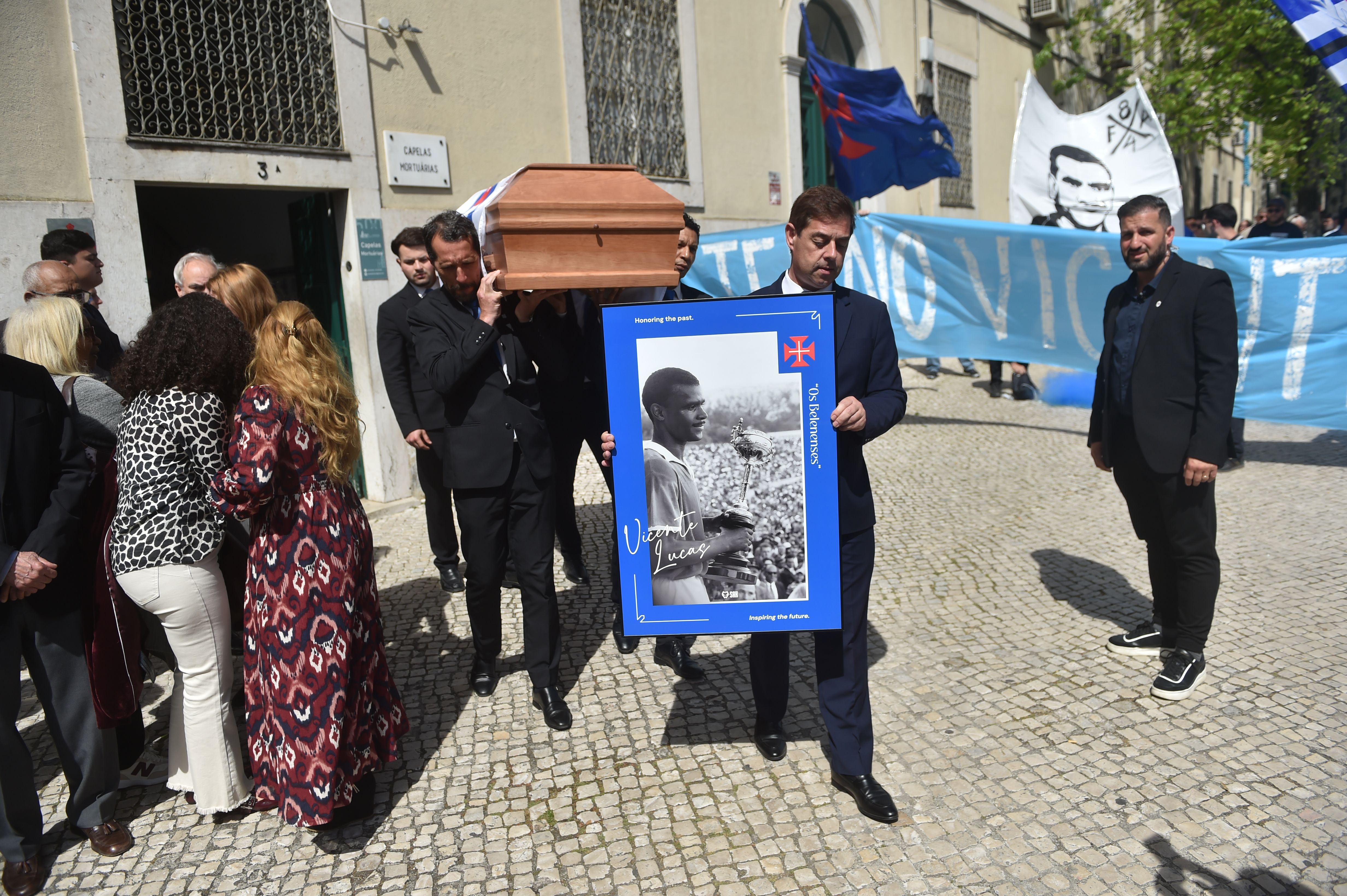 O último adeus a Vicente Lucas no Estádio do Restelo (foto: Miguel Nunes)