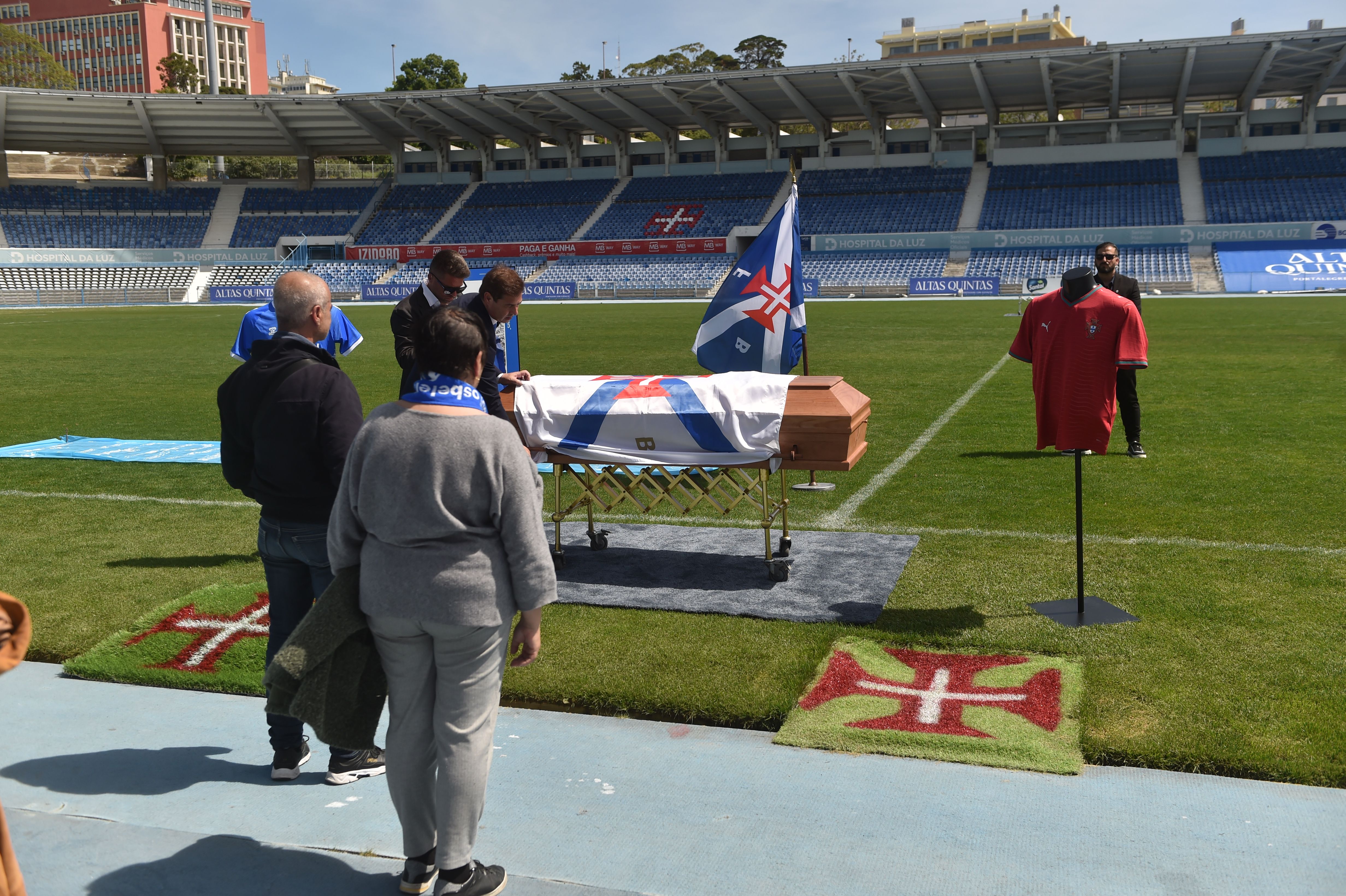 O último adeus a Vicente Lucas no Estádio do Restelo (foto: Miguel Nunes)