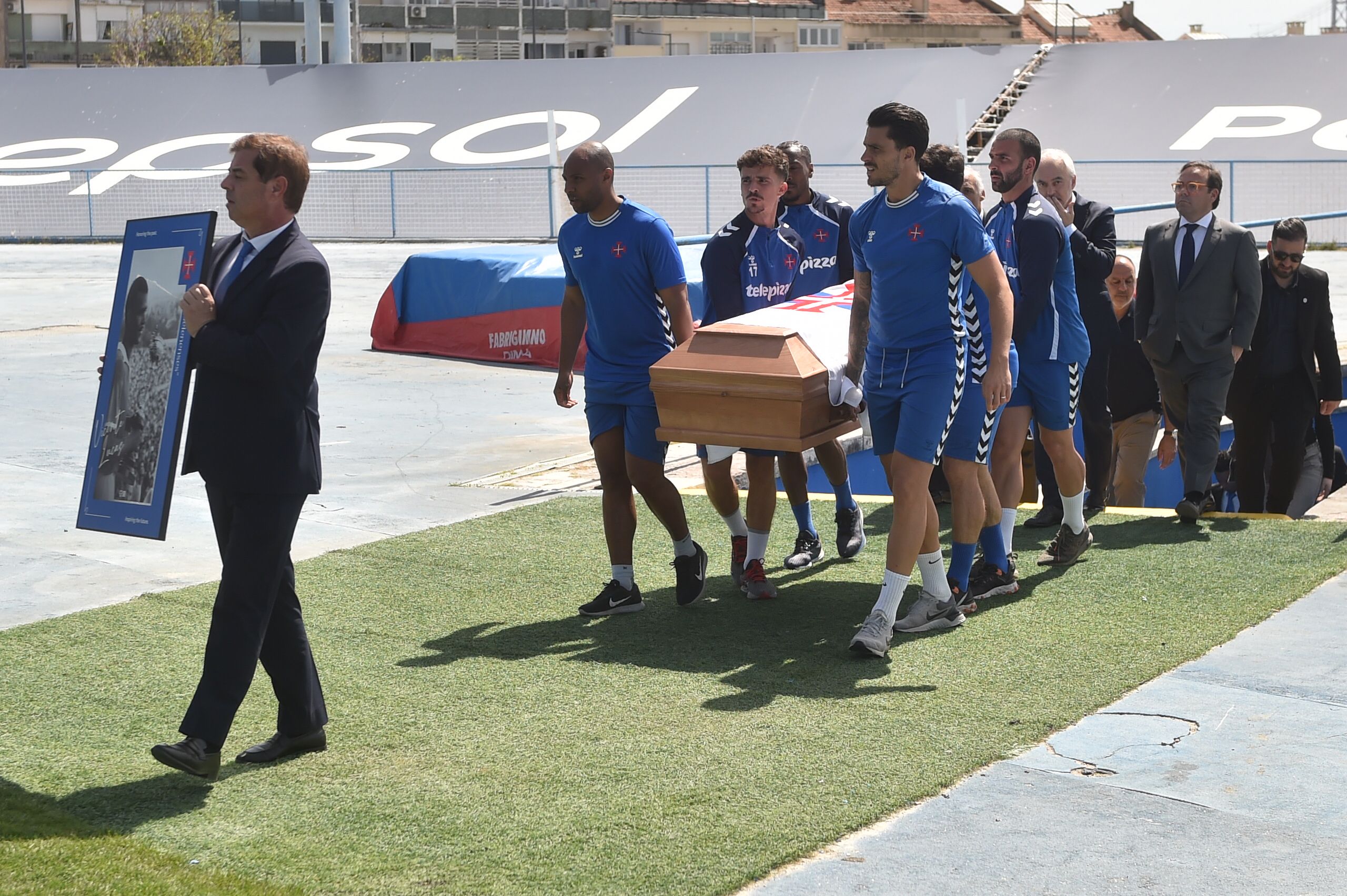 O último adeus a Vicente Lucas no Estádio do Restelo (foto: Miguel Nunes)
