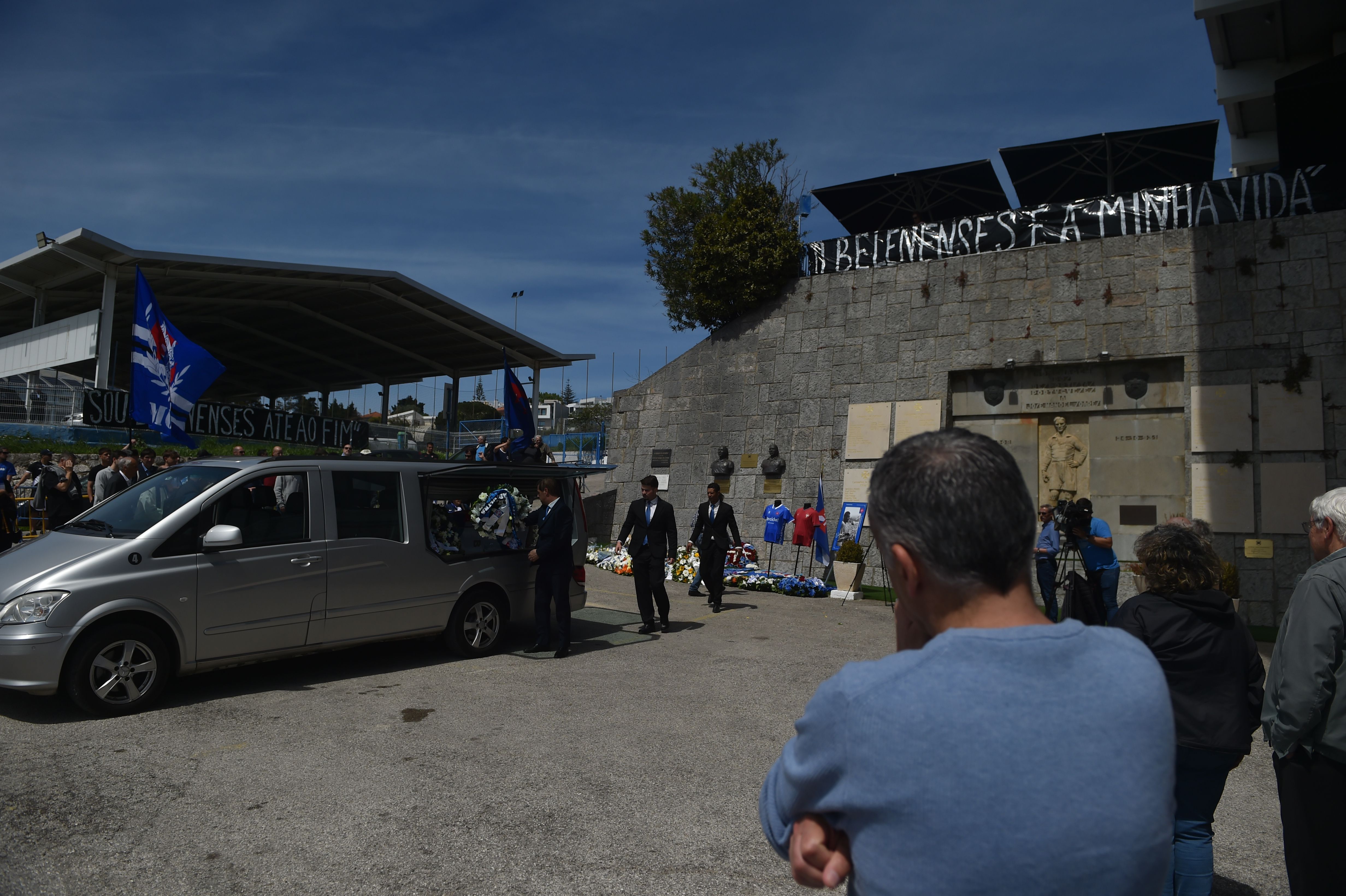 O último adeus a Vicente Lucas no Estádio do Restelo (foto: Miguel Nunes)