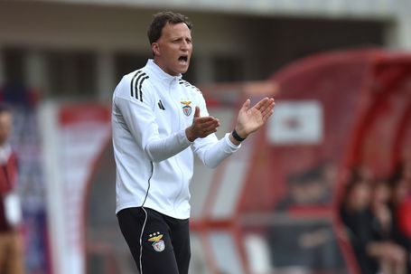 Vítor Vinha anunciou que o Benfica manterá identidade ofensiva — Foto: Miguel Nunes
