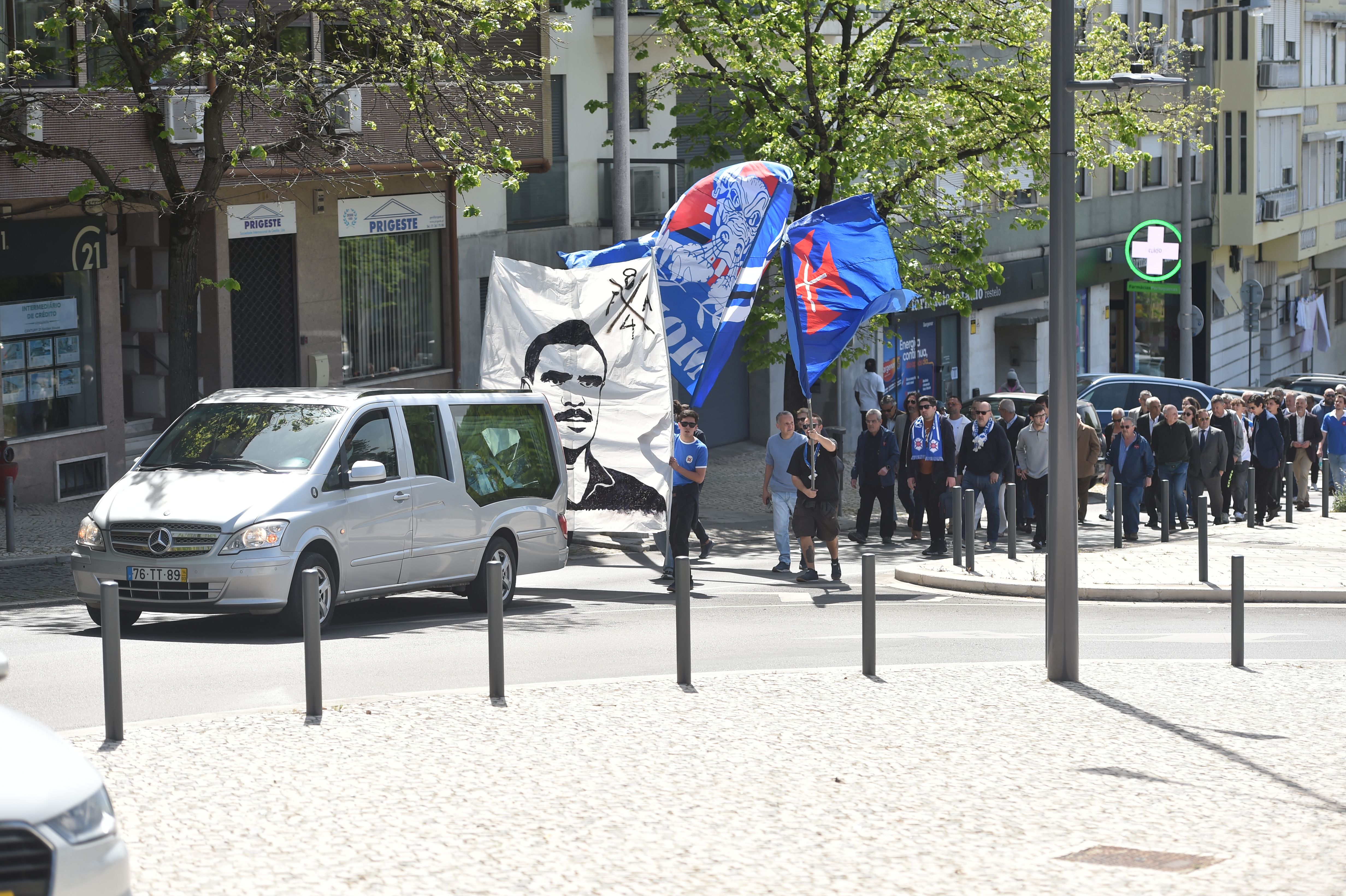 O último adeus a Vicente Lucas no Estádio do Restelo (foto: Miguel Nunes)
