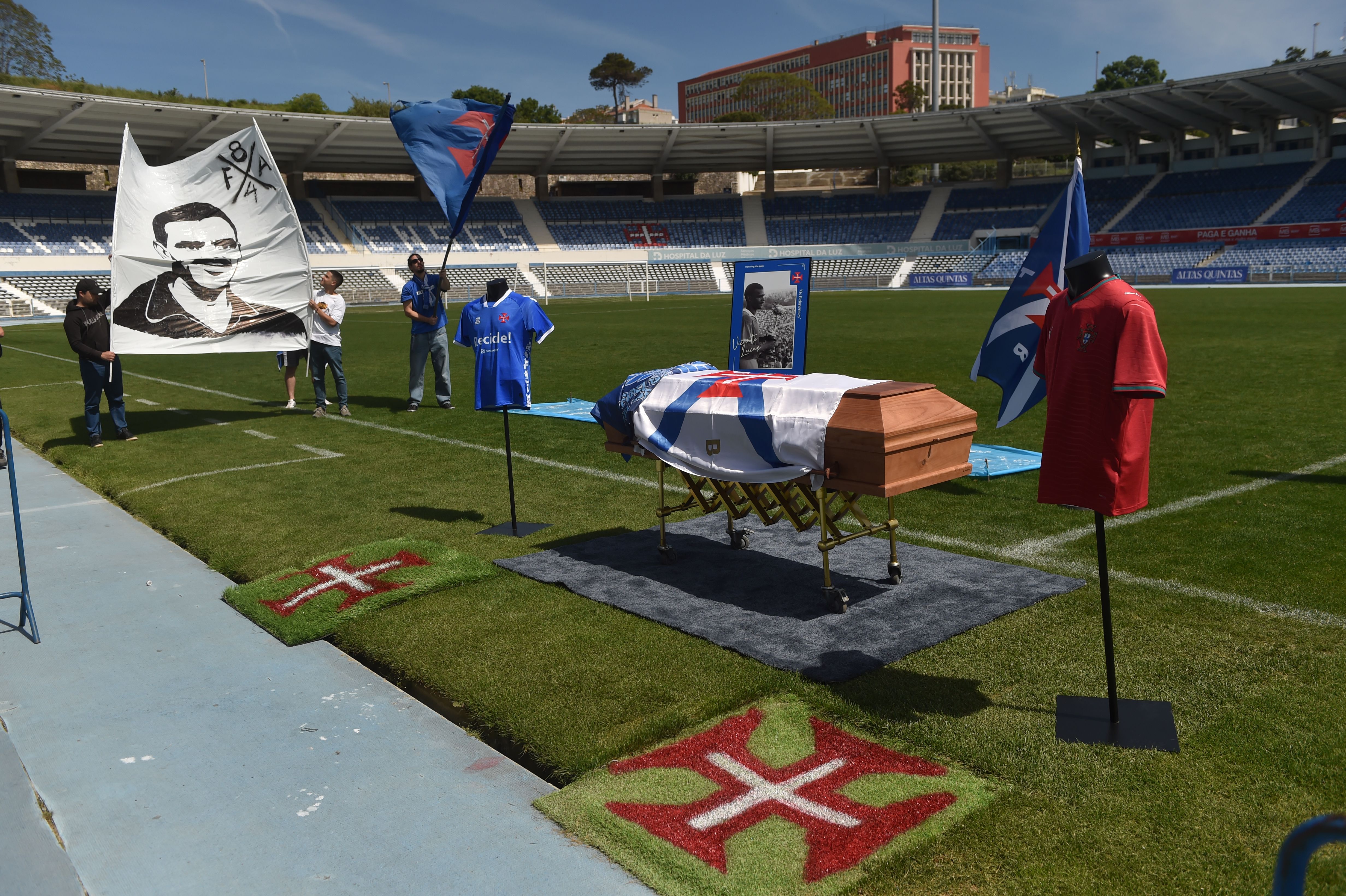 O último adeus a Vicente Lucas no Estádio do Restelo (foto: Miguel Nunes)