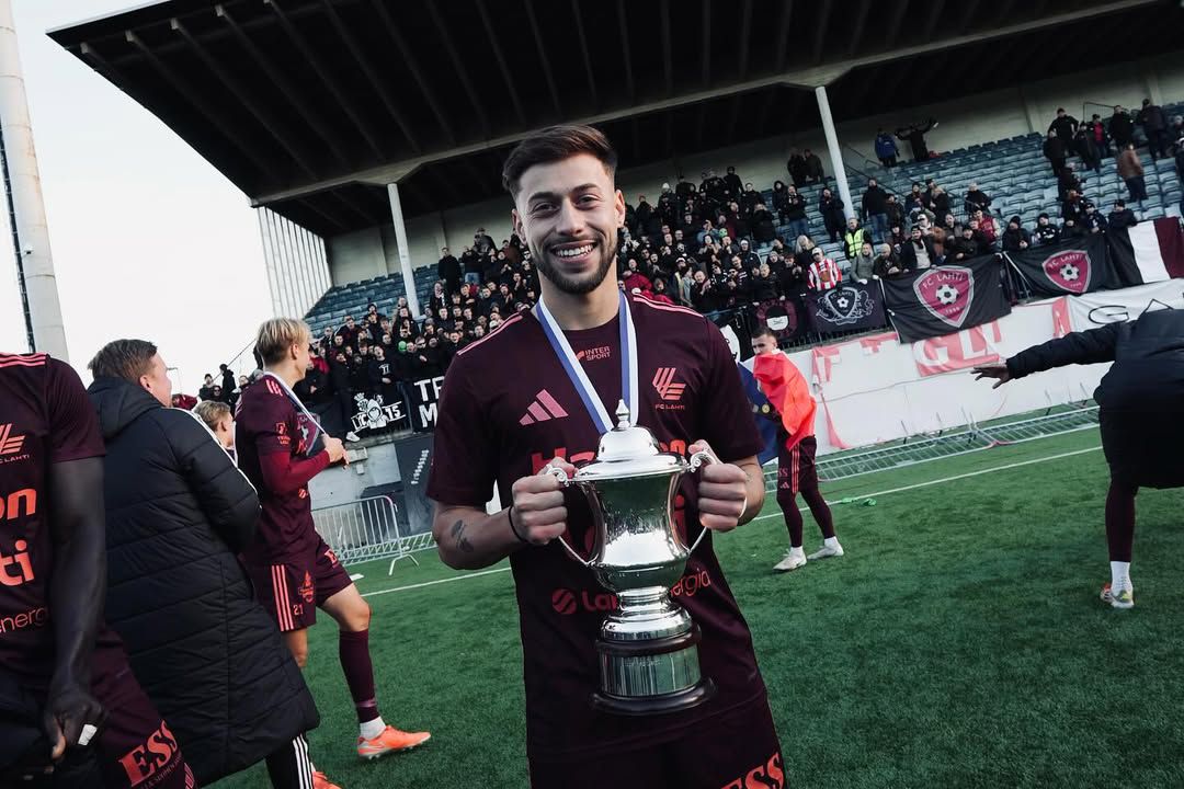 MARTIM FERREIRA: suplente utilizado na final, o médio está no Lahti, da Finlândia, após passagens por Académico de Viseu e Zabbar St. Patrick, de Malta (foto: Instagram)