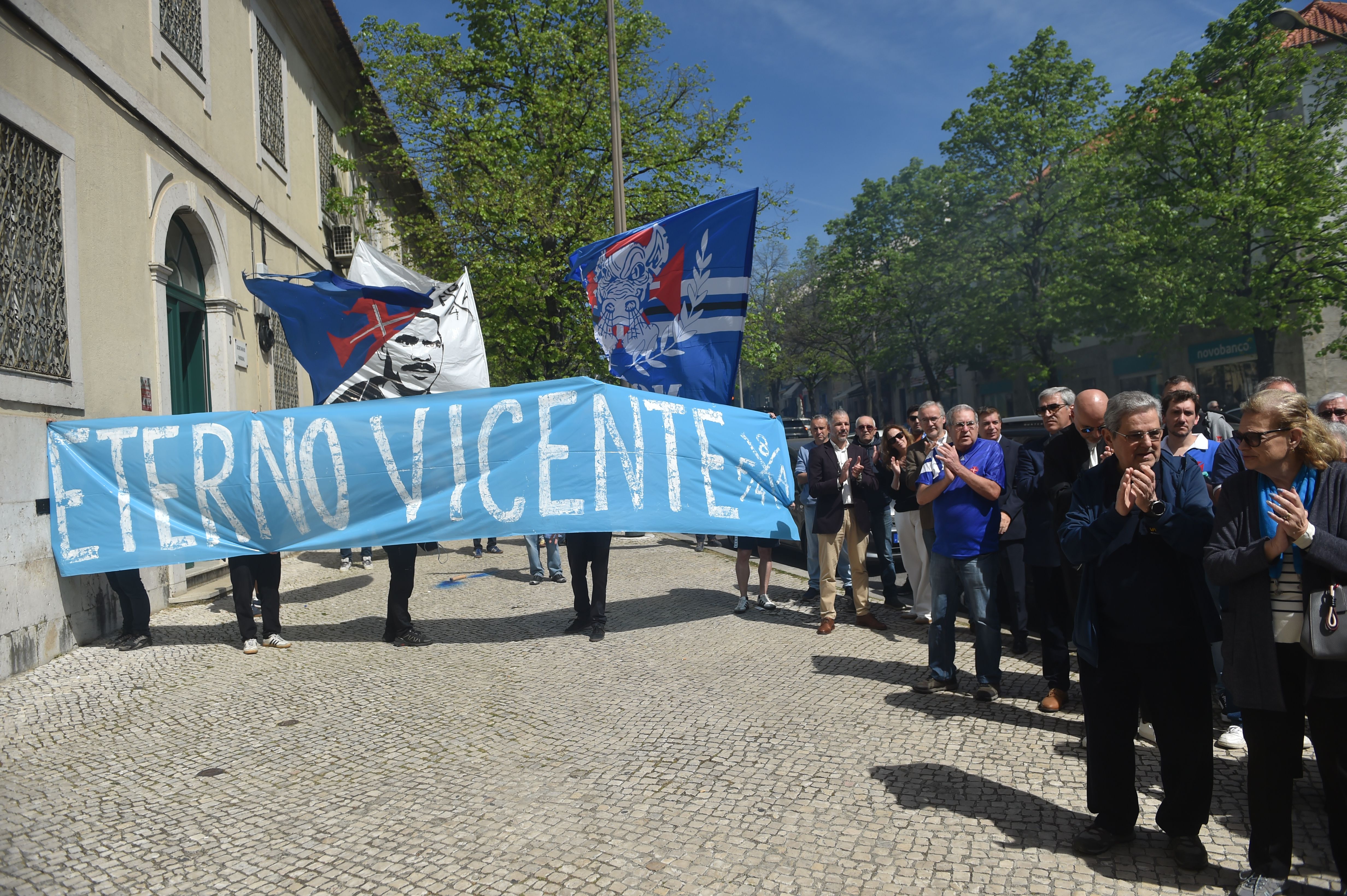 O último adeus a Vicente Lucas no Estádio do Restelo (foto: Miguel Nunes)
