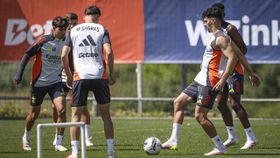 As imagens do último treino do Benfica no Seixal