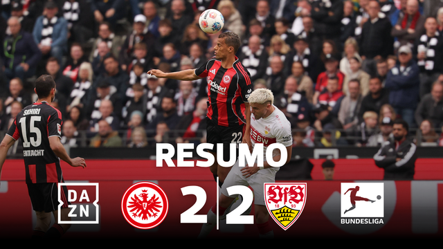 Eintracht anulou dois golos de desvantagem frente ao Estugarda