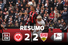 Eintracht anulou dois golos de desvantagem frente ao Estugarda