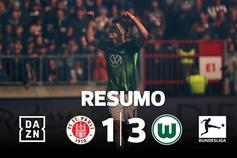 Wolfsburgo despromove St. Pauli e garante play-off