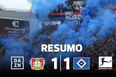 Golo de Fábio Vieira no empate do Hamburgo em Leverkusen