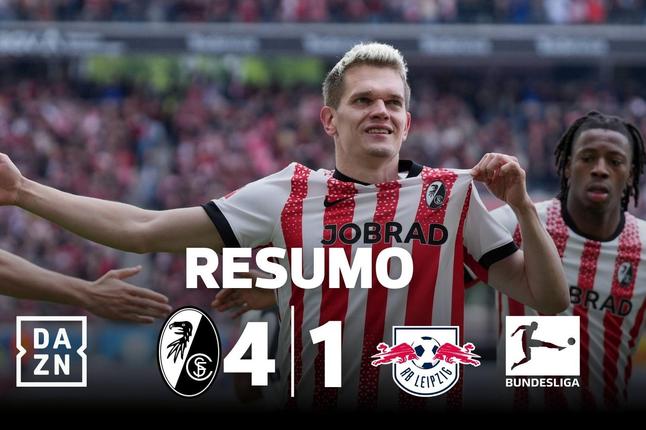 Ex-Benfica marca e Friburgo goleia Leipzig antes da final da Liga Europa