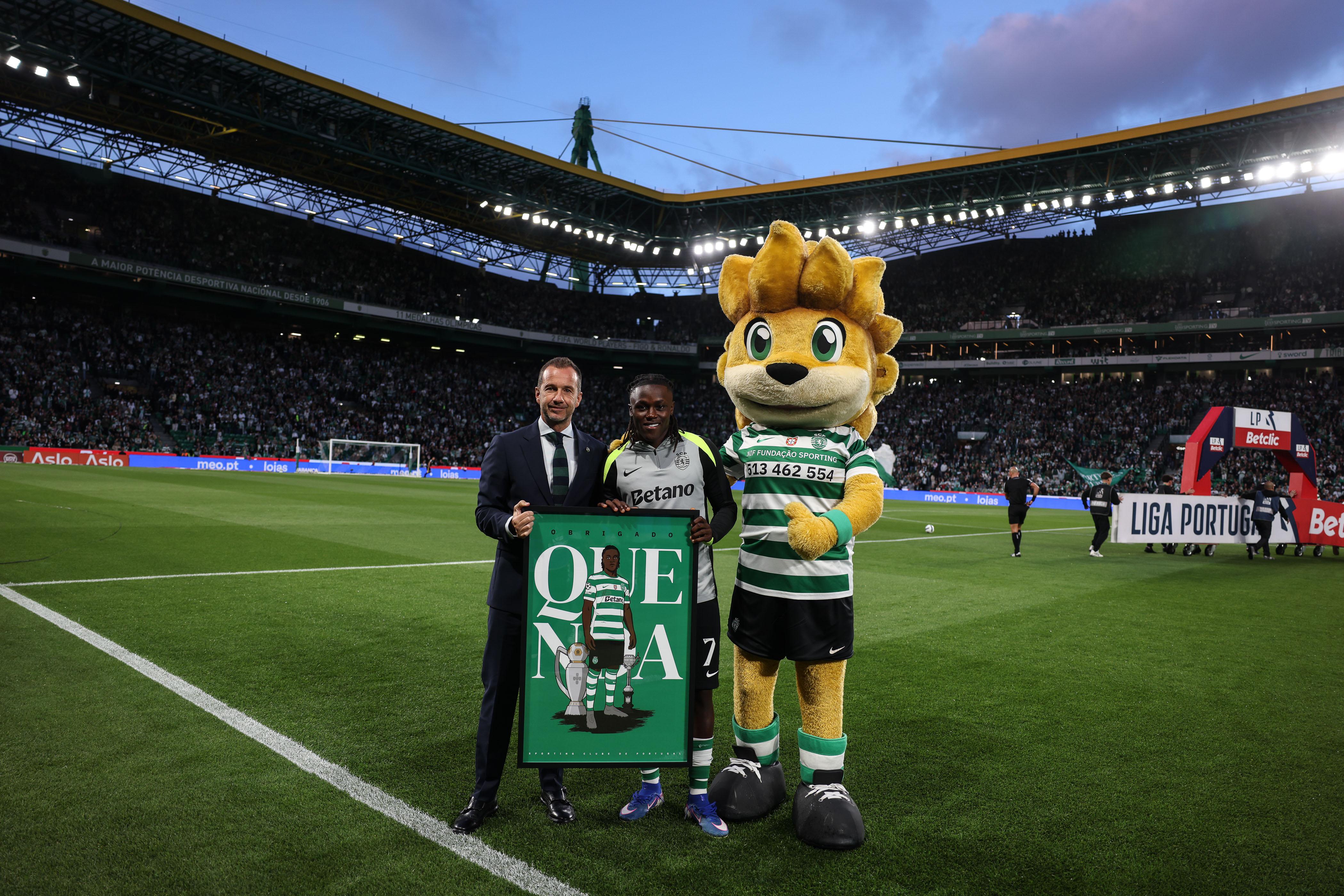 Geovany Quenda homenageado no Sporting-Gil Vicente da 34.ª jornada da Liga (foto: SCP)