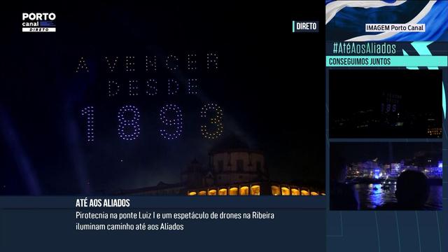 Espetáculo de fogo de artifício e drones com memória de Jorge Costa evocada