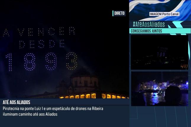 Espetáculo de fogo de artifício e drones com memória de Jorge Costa evocada