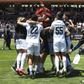 Jogadores do Académico de Viseu, celebram a subida à I liga no final do jogo da última jornada da II Liga de Futebol em que empataram, 0-0 com o Sporting B, realizado no Estádio do Fontelo, em Viseu, 16 de maio de 2026. PAULO NOVAIS/LUSA.