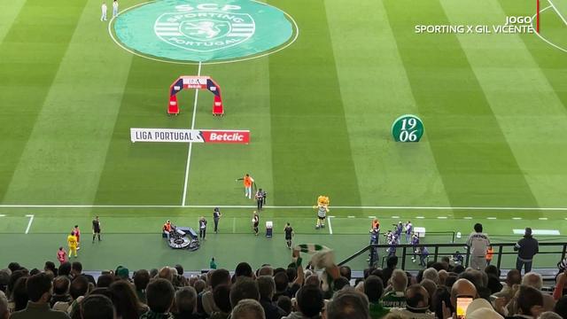 Entrada das equipas em Alvalade