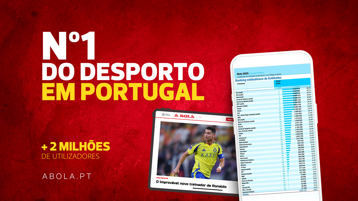 A BOLA é líder digital dos jornais desportivos