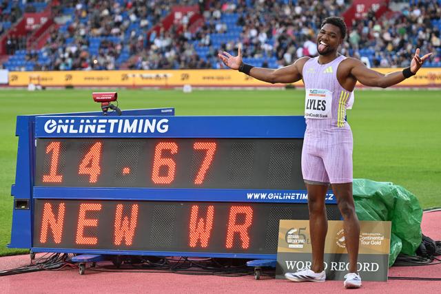 Noah Lyles bate recorde mundial invulgar