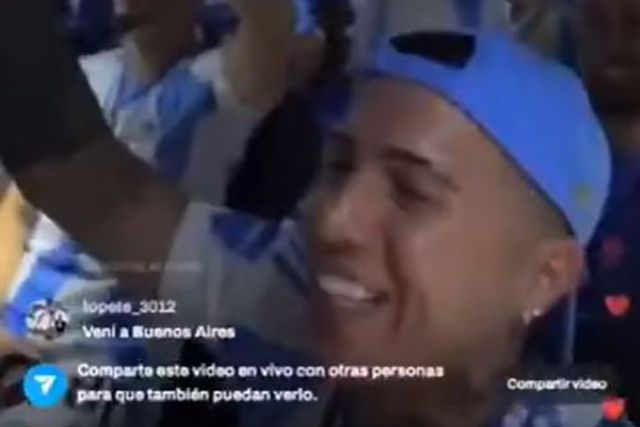 Enzo mostra jogadores argentinos a entoar cântico racista