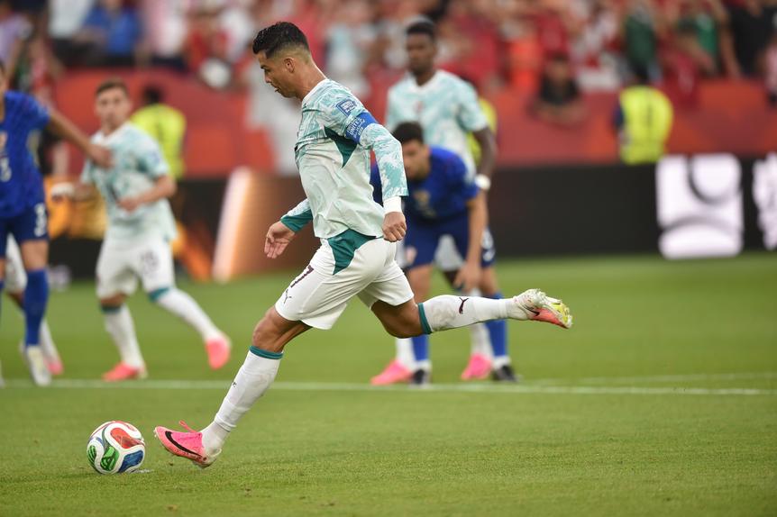 Cristiano Ronaldo não vacilou os oitavos de final do Campeonato do Mundo, diante da Croácia. Foto Miguel Nunes