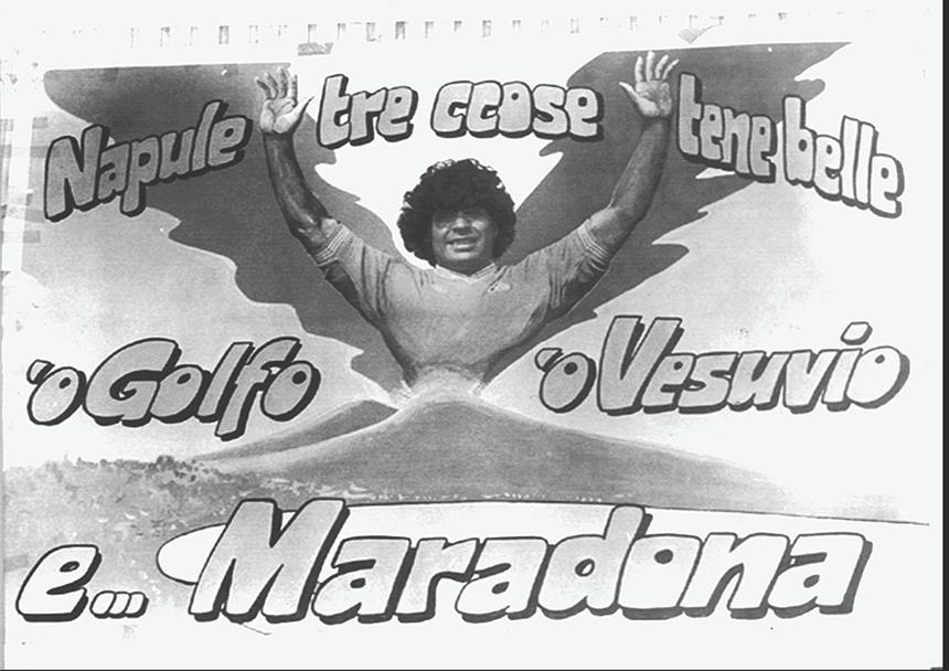 Mural em Nápoles, um de muitos dedicados a 'El Pibe'. Foto A BOLA