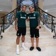 Rodrigo Zalazar e Maxi Araújo já no estágio do Sporting em Lagos. Foto Sporting CP
