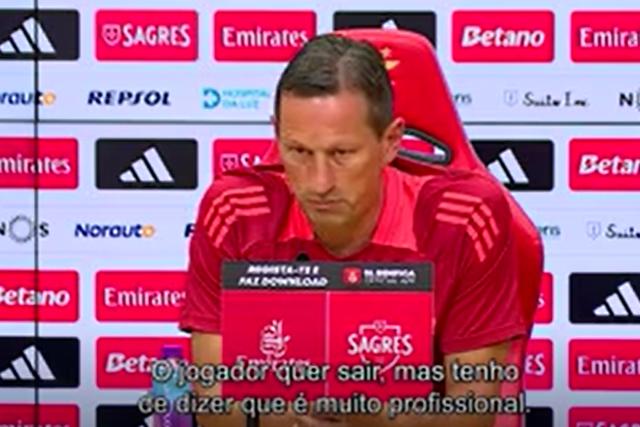 Roger Schmidt sobre Neres: «A situação é clara, o jogador quer sair»
