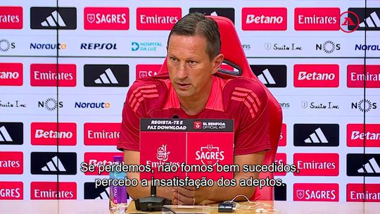 Roger Schmidt: «Percebo a insatisfação dos adeptos do Benfica»