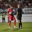 Pavlidis a preparar-se para bater a grande penalidade. Foto Miguel Nunes