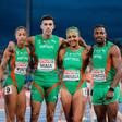 Equipa de 4x100 mista: Gabriel Maia, Tatjana Pinto, Delvis Santos e Arialis Martínez (FPA/Sportmedia)