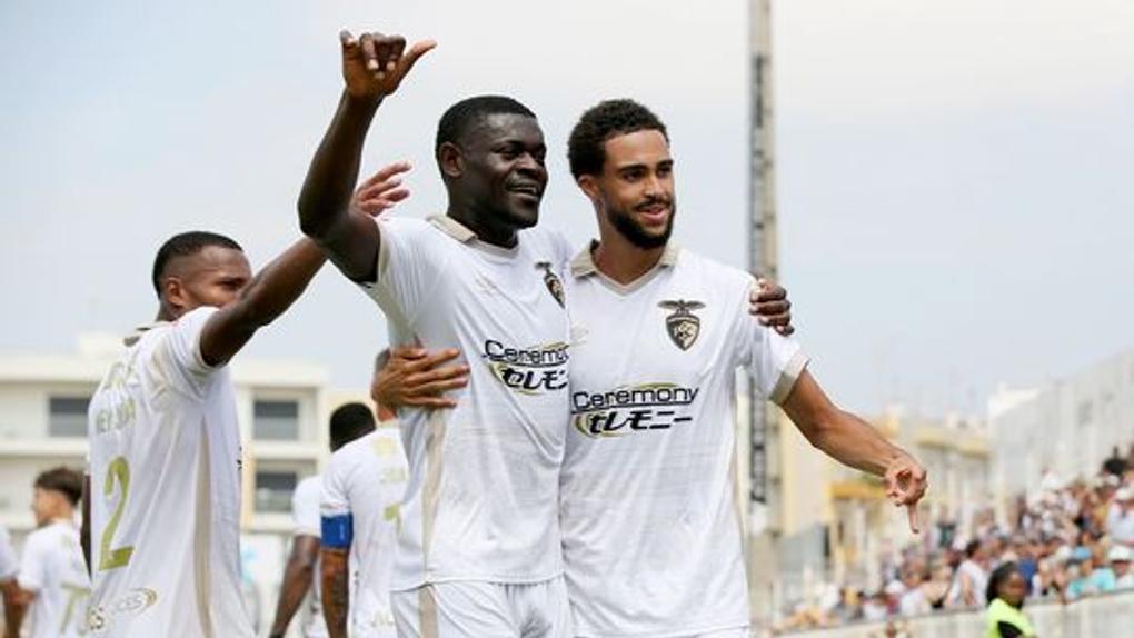 Jogadores do Portimonense festejam golo - Liga