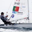 OS velejadores portugueses Beatriz Gago e Rodolfo Pires vão disputar as regatas que ditarão os campeões do Mundo. Foto COP/Junichi Hirai