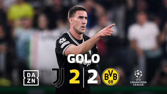 Yildiz com assistência a rasgar a defesa do Dortmund para o golo de Vlahovic