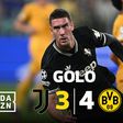 Erro na construção do Dortmund aos 90+4 e Vlahovic reduz