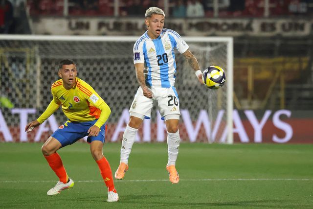 Prestianni em ação frente à Colômbia