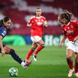 O Benfica enfrenta um teste de fogo pela 2.ª jornada da Champions League feminina frente ao Arsenal, campeão europeu em título. Foto: Rodrigo Antunes/LUSA