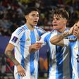 Prestiani celebra com Silvetti o golo que apurou a Argentina para a final do Mundial sub-20 - Foto: Imago